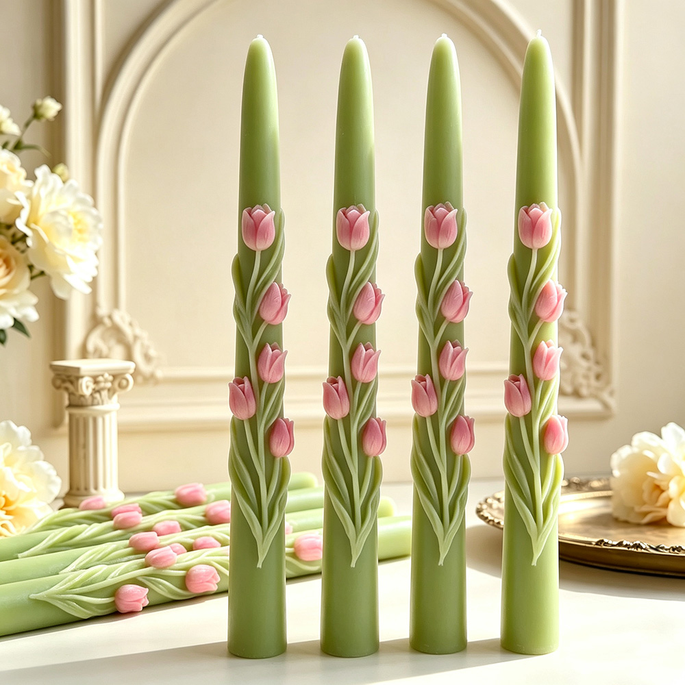 Long Pole Flower Taper Candle  - Orchid Phalaenopsis review and price